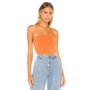 superdown Taryn Asymmetric Bodysuit in Orange